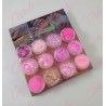 Decoración  GLITTER,AZUCAR Y FIGURA GEOMETRICA para uñas  12 piezas de 1/8 por paquete, (Sin estuche) surtido KLZ-YY169(Oferta)