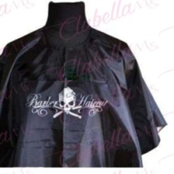 Cubridor –  Capa negro de barbero en tela repelente para estilistas por pieza,  CUB