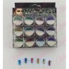 Decoración AZÚCAR  AURORA CAMALEÓN CON GLITTER para uñas 12 piezas de 1/8 por estuche, (Con estuche) surtido KT(197)-0765  /    