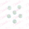 Decoración AZÚCAR  BLANCO  para uñas 6 piezas de 1/8oz  por paquete ( NO plata, BLANCO)(PB)
