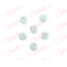 Decoración AZÚCAR  BLANCO  para uñas 6 piezas de 1/8oz  por paquete ( NO plata, BLANCO)(PB)