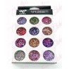 Decoración AZUCAR CON GLITTER normal para uñas 12 piezas de 1/8 por paquete, (Sin estuche) surtido KT(168)-, 213-0629, 213-0668 