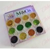 Decoración AZUCAR OTOÑO para uñas 12 piezas de 1/8 por estuche, surtido (Con estuche) (PB)