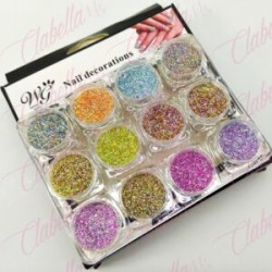 Decoración AZUCAR UNICORNIO PASTEL para uñas 12 piezas de  1/6 por estuche, (Con estuche) surtido  KT119-0605