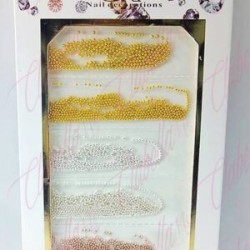Decoración CAVIAR colores metálicos para uñas aprox 600 piezas  por sobre, surtido 11A-105