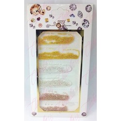 Decoración CAVIAR colores metálicos para uñas aprox 600 piezas  por sobre, surtido 11A-105