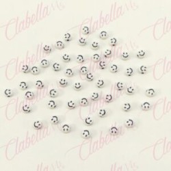 Decoración CIRCULO 3D CON FIGURA DE CARITA para uñas aprox (10gr) 86 piezas por paquete (PB)