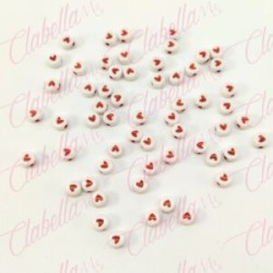 Decoración CIRCULO 3D CON FIGURA DE CORAZÓN para uñas aprox (10gr) 82 piezas por paquete (PB)
