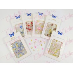 Decoración CAVIAR TORNASOL CON DIFERENTES FIGURAS metálicas  para uñas por sobre, surtido A-Z753 (PB)