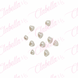 Decoración CORAZÓN 3D a perlado para uñas aprox 10 piezas por paquete (PB)