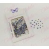 Decoración CRISTAL de plástico color TURQUESA TONOS MORADO Y ROJO CAMALEON en diferentes tamaños para uñas, aprox 600 piezas en 