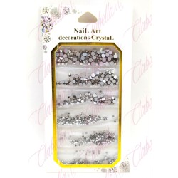 Decoración CRISTAL GRIS en diferentes tamaños para uñas aprox 600 piezas por sobre