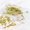 Decoración CRISTAL ORO CRISTALIZADO en diferentes tamaños para uñas aprox 600 piezas por sobre  (Cristal dorado cristalizado pre