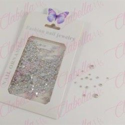 Decoración CRISTAL PLATA CRISTALIZADO en diferentes tamaños para uñas aprox 600 piezas por sobre