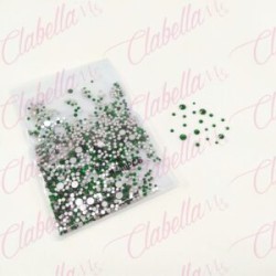 Decoración CRISTAL VERDE CRISTALIZADO en diferentes tamaños para uñas aprox 1000 piezas por sobre