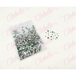 Decoración CRISTAL VERDE CRISTALIZADO en diferentes tamaños para uñas aprox 1000 piezas por sobre