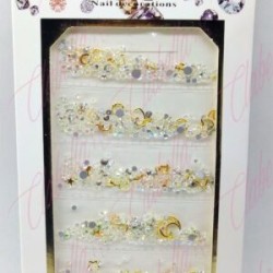 Decoración CRISTAL Y FIGURAS para uñas aprox 600 piezas por sobre, surtido (El color puede variar)
