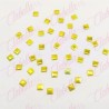 Decoración CUADRADOS 3D DORADOS GRANDES para uñas aprox 45 piezas por paquete (PB)