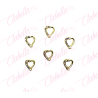 Decoración DIJE  de CORAZON CON CRISTALES Y PERLA  para uñas aprox de 1cm por pieza, surtido (PB)
