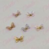 Decoración DIJE DE MARIPOSA 3D color camaleón con alas ajustables y movible de plástico para uñas aprox de 1.5cm POR PIEZA, surt