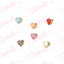 Decoración DIJES CORAZON 3D,  de PLASTICO para uñas aprox de 1.1cm por pieza a granel, surtido (SIN cristal) (PB)