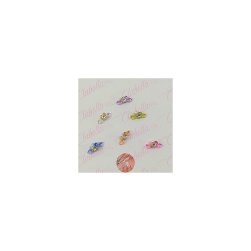 Decoración DIJES DE ALCATRAZ 3D con cristal de plástico para uñas aprox de 2cm POR PIEZA a granel, surtido 98MC43-21 (Oferta)