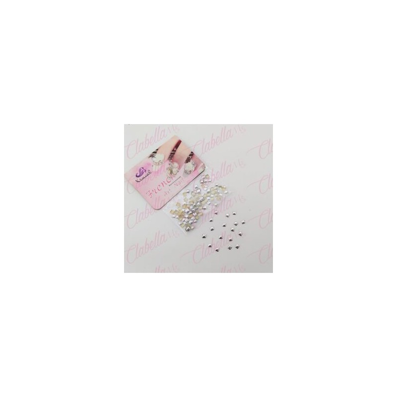 Decoración CUADRADOS 3D CHICOS para uñas aprox 100  piezas por paquete, surtido (PB)