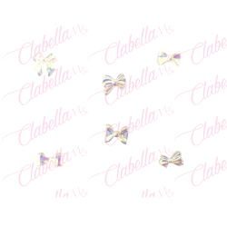 Decoración DIJES DE MOÑO CHICO TORNASOL 3D DE PLÁSTICO para uñas aprox 1X.5cm  por pieza a granel, surtido 78GG7-101