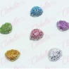 Decoración DIJES FIGURAS DE MAR CONCHAS  con piedras metálicas para uñas aprox de 1cm por pieza, surtido 114MC43-57 (PB)