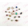 Decoración diferentes figuras y tamaños con cristal de plástico para  uñas aprox 18 piezas por paquete, surtido KLZ-J017 (En bol
