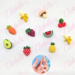 Decoración figura KAWAII FRUTA para uñas  POR PAR a granel, surtido (PB)