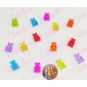 Decoración figura KAWAII OSO  para uñas POR PAR a granel, surtido (PB)