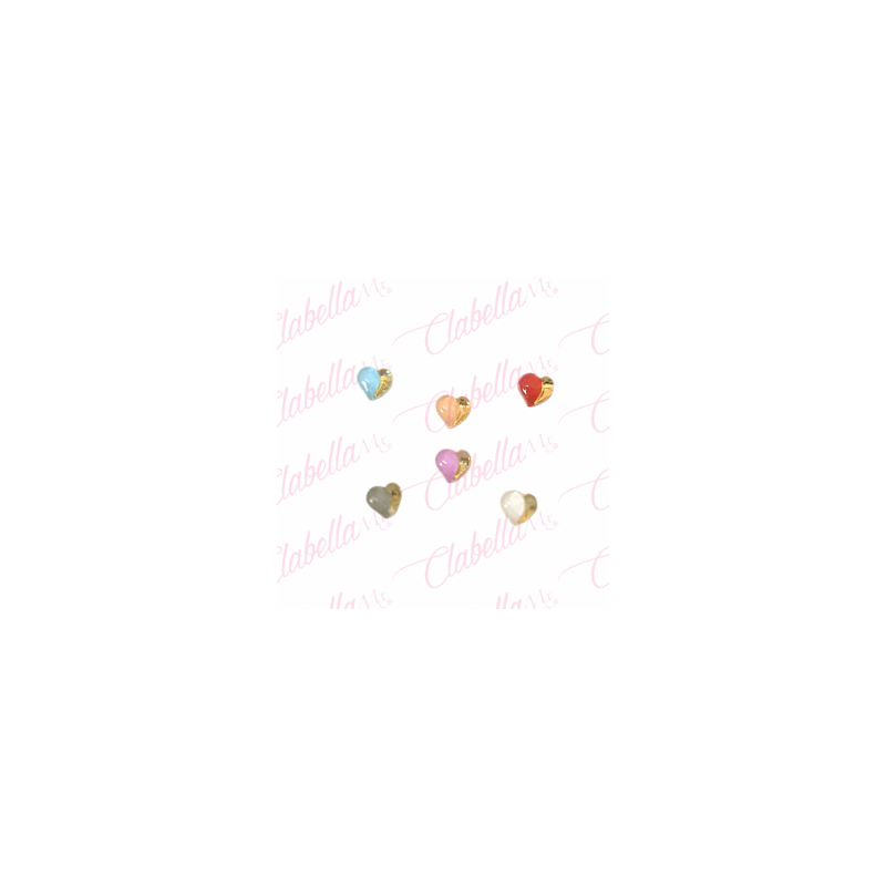 Decoración DIJES CORAZON 3D,  de PLASTICO para uñas aprox de 1.1cm por pieza a granel, surtido (SIN cristal) (PB)