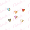 Decoración DIJES CORAZON 3D,  de PLASTICO para uñas aprox de 1.1cm por pieza a granel, surtido (SIN cristal) (PB)