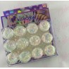 Decoración FIGURAS NO MEZCLADAS estrellas, corazones, mariposas, brilla cobre-azúl  para uñas 12 piezas de 1/6 por estuche, (Con