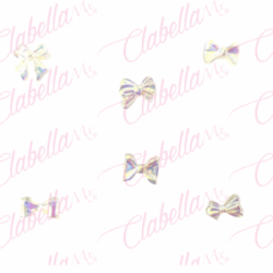 Decoración DIJES DE MOÑO CHICO TORNASOL 3D DE PLÁSTICO para uñas aprox 1X.5cm  por pieza a granel, surtido 78GG7-101