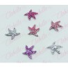 Decoración DIJES FIGURAS DE MAR ESTRELLAS  con piedras metálicas para uñas aprox de 1cm por pieza, surtido 114MC43-57 (PB)