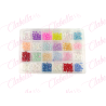 Decoración FLORES CHICAS 3D  CON CAVIAR para uñas aprox 2400 piezas  por estuche, surtido