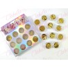 Decoración dorado GLITTER,AZUCAR Y FIGURA GEOMETRICA para uñas 12 piezas de 1/8 por paquete, (Sin estuche) surtido