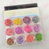 Decoración GLITTER NEON  para uñas 12 piezas de 1/8 por paquete, (Sin estuche) surtido KT(262)-0256