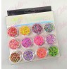 Decoración GLITTER NEON  para uñas 12 piezas de 1/8 por paquete, (Sin estuche) surtido KT(262)-0256