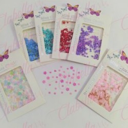 Decoración FLORES CHICAS 3D CON CAVIAR para uñas aprox 200 piezas  por sobre, surtido