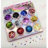 Decoración MICKEY COLORES METALICOS para uñas 12 piezas de 1/8 por paquete (Sin estuche) surtido (PB)