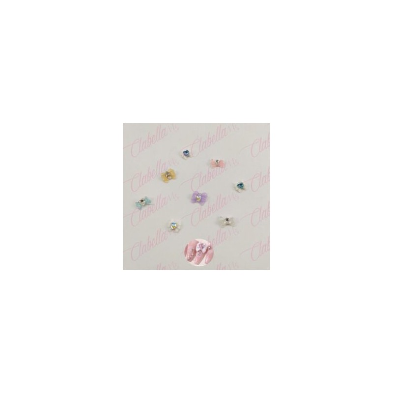 Decoración MOÑO 3D CON CRISTAL para uñas aprox de 1×1.3cm POR PIEZA, surtido 11A-251  (PB)