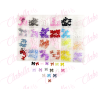 Decoración MOÑO COQUETTE 3D  para uñas aprox 120 piezas  por estuche, surtido