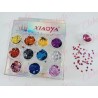 Decoración HOJA MAPLE para uñas 12 piezas de 1/8 por estuche, (Con estuche) surtido (Oferta, presentación larga sin estuche)