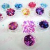 Decoración MARIPOSA CHICA normal para uñas 12 piezas de 1/8  12 por estuche, (Con estuche) surtido