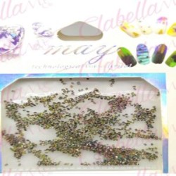 Decoración PIXIE CAMALEON VERDE-ROSA para uñas aprox 1400 piezas por sobre (Sin blister) (PB)