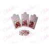 Decoración ROJA SAN VALENTIN, rosas chicas 3D con caviar para uñas aprox  50 piezas por sobre GG-2474