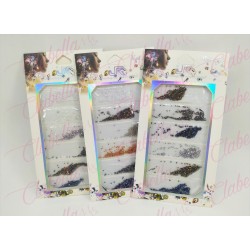 Decoración PIXIE DIFERENTES COLORES para uñas aprox 1000 piezas por sobre. 11A-125 (PB)